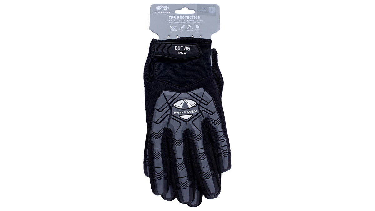 Pyramex GL204CHT - Synthetic Leather PVC Palm Patch A6 Cut Safety Workwear Small model GL204CHTS