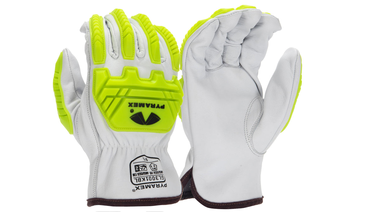 Pyramex GL3001KB - Premium Goatskin Driver Level 2 Impact Cut-Resistant Gloves Small model GL3001KBS