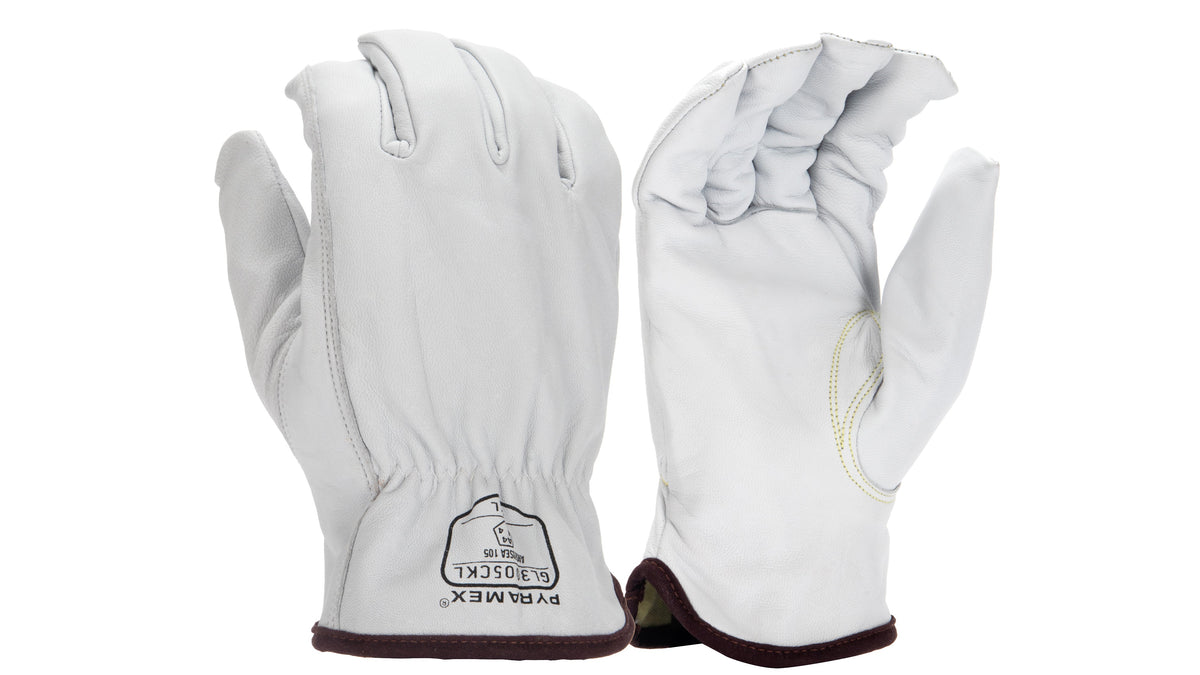 Pyramex GL3005CK - Premium Goatskin Driver HPPE A4 Cut Cut-Resistant Gloves Small model GL3005CKS