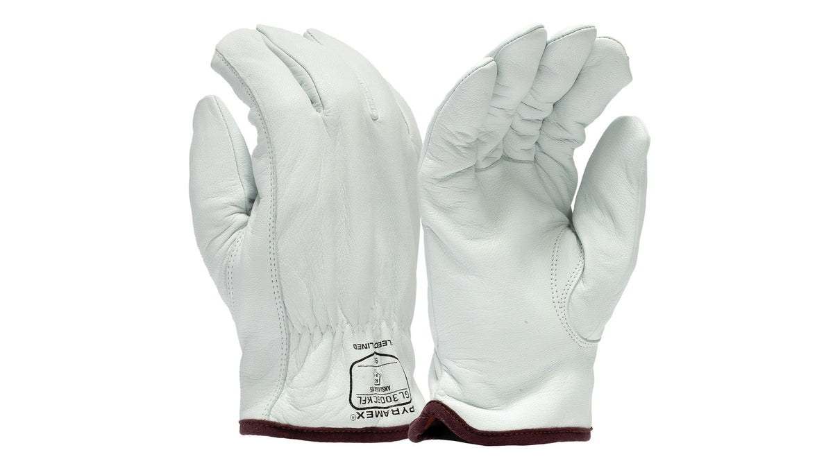 Pyramex GL3006CKF - Insulated Premium Grain Goatskin Driver HPPE A5 Cut Cold Stress PPE Small model GL3006CKFS
