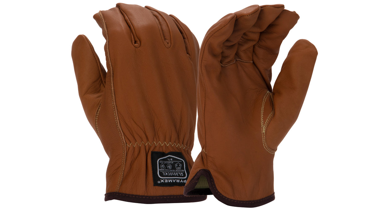 Pyramex GL3010CK - Arc Flash Premium Goatskin Driver Para-Aramid A5 Cut Cut-Resistant Gloves Small model GL3010CKS