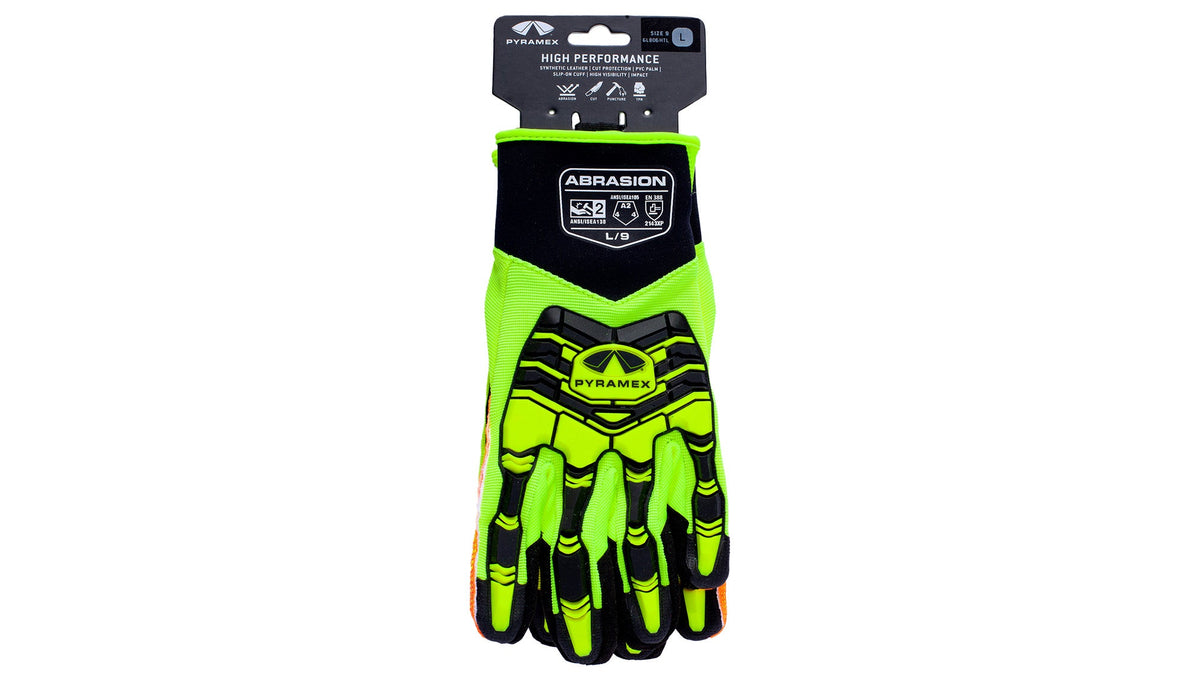 Pyramex GL806HT - Synthetic Leather PVC Palm Level 2 Impact Cut-Resistant Gloves Small model GL806HTS