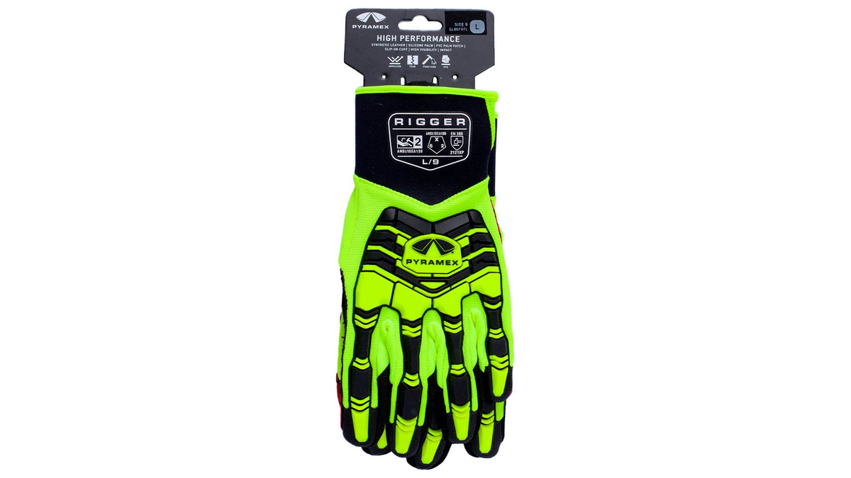 Pyramex GL807HT - Synthetic Leather Silicone Palm Level 2 Impact Cut-Resistant Gloves Small model GL807HTS
