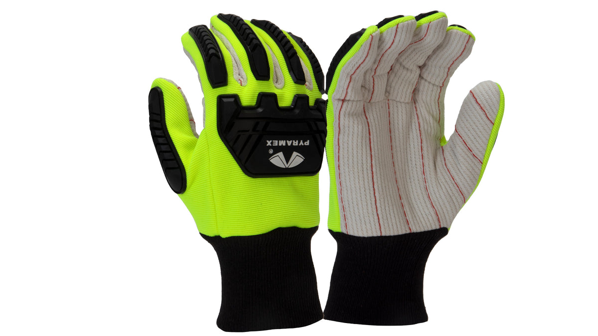 Pyramex GL808 - Corded Cotton A2 Cut Level 2 Impact Cut-Resistant Gloves Small model GL808S