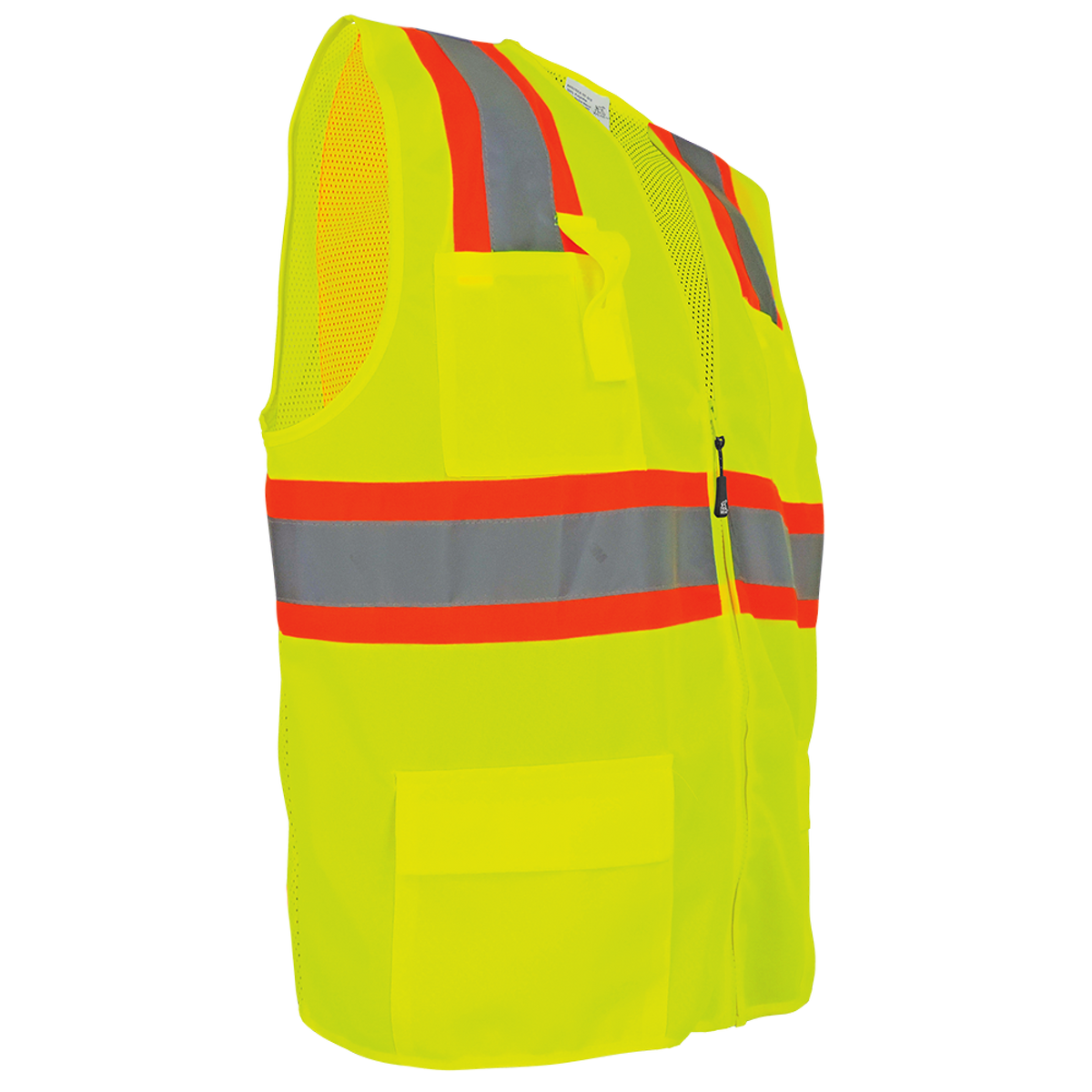 Global Glove GLO-003 Yellow/Green surveyor vest — right side