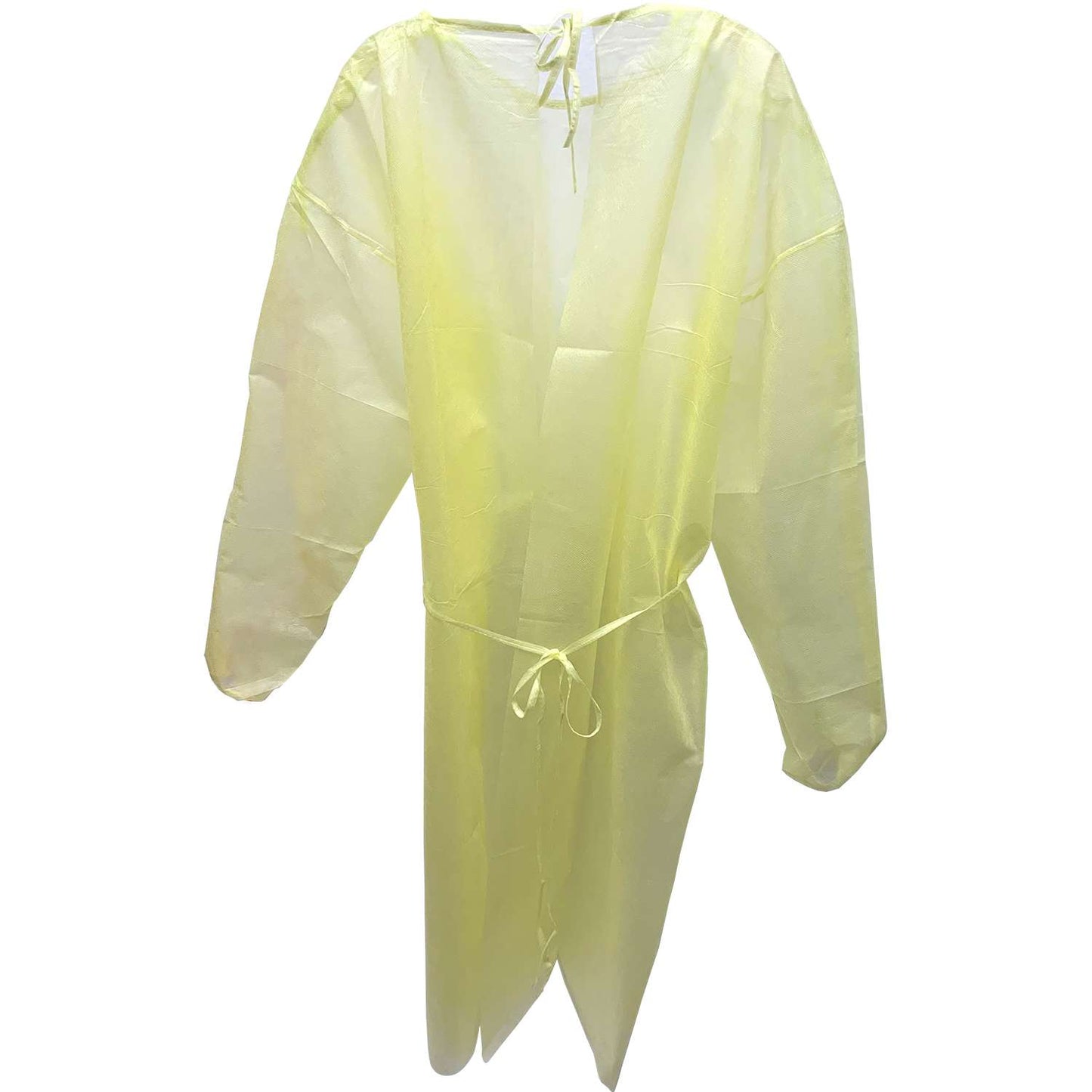 Cordova Polypropylene Gown, Yellow 25 Gsm Spunbo #PPGOWN100 image 4