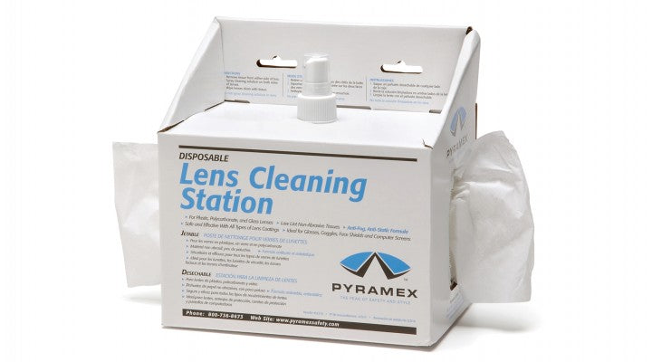 Pyramex Lens Cleaning Station Safety Eyewear Accessories 8 oz. - 600 Tissues model LCS10