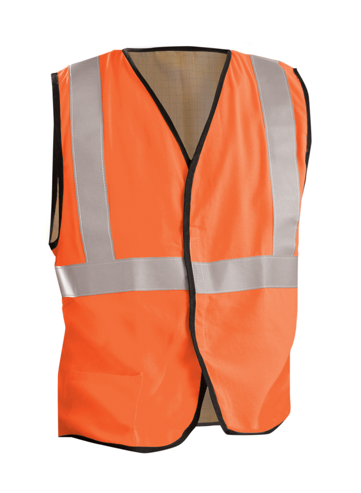 Occunomix Premium Flame Resistant Single Stripe Solid Vest Flame Resistant Safety Apparel Orange M model LUX-SSG/FR-OM