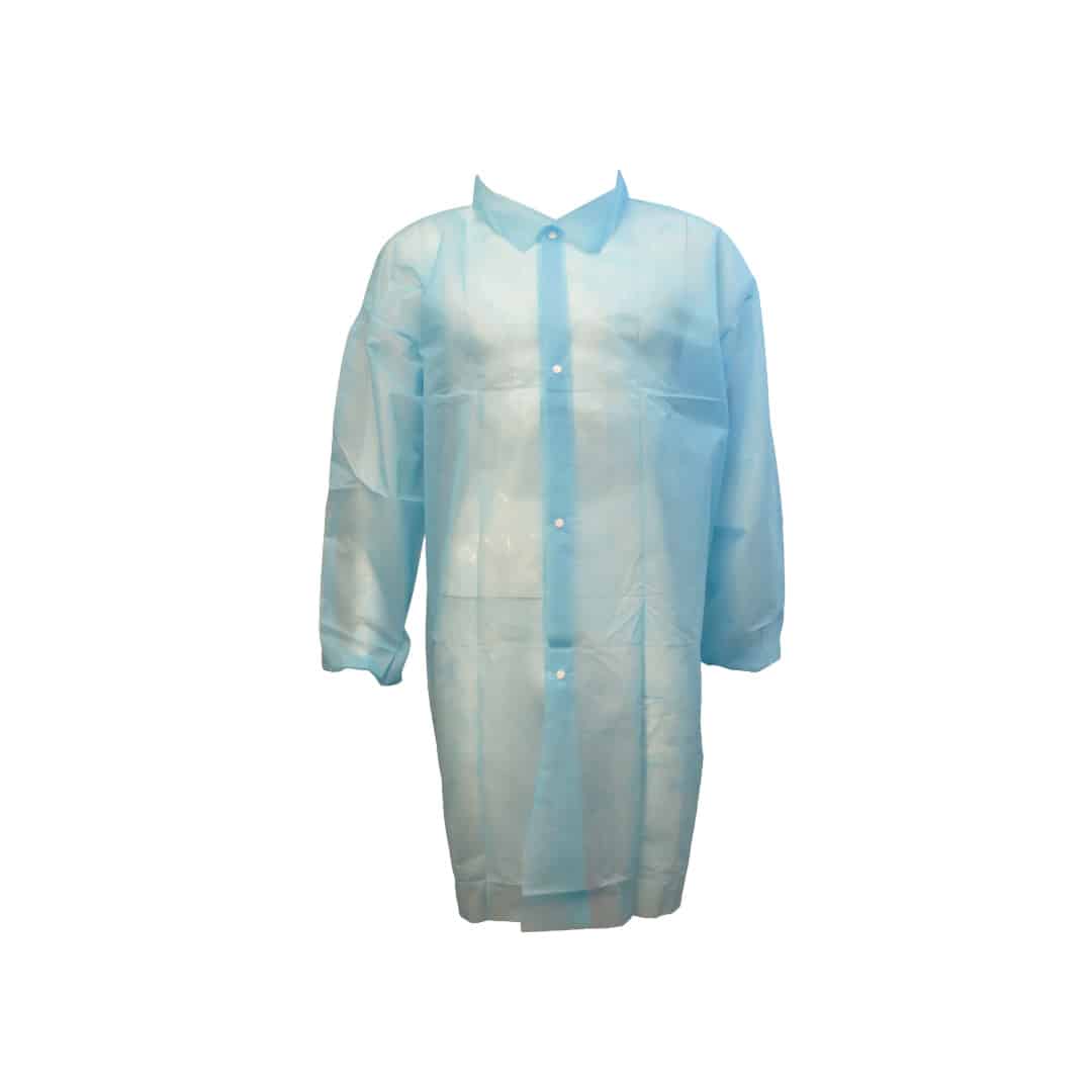 Cordova White Polypropylene Lab Coat, Collar & S #LC25 - LC25S