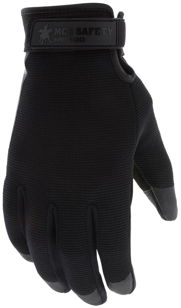 Mechanics Gloves, Synthetic Leather Palm, Touchscreen Compatible, Adjustable Closure
