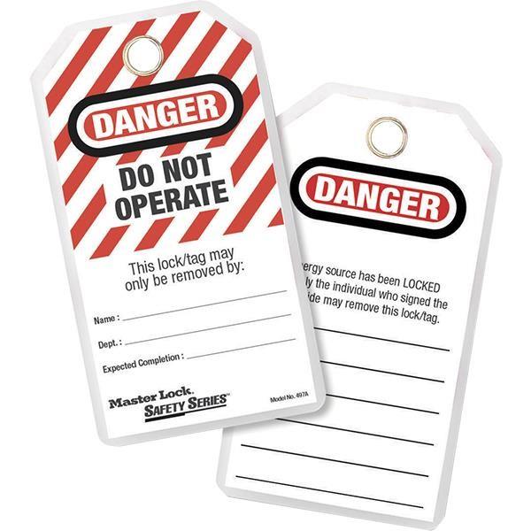 Master Lock® Heavy-Duty English Tags