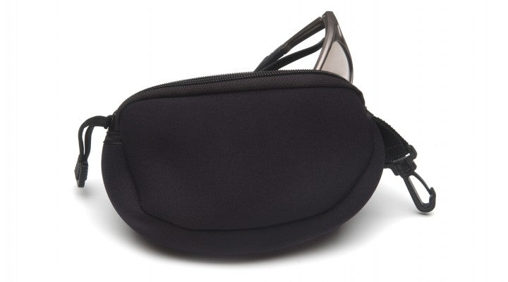 Soft Zippered Eyewear Case with Clip