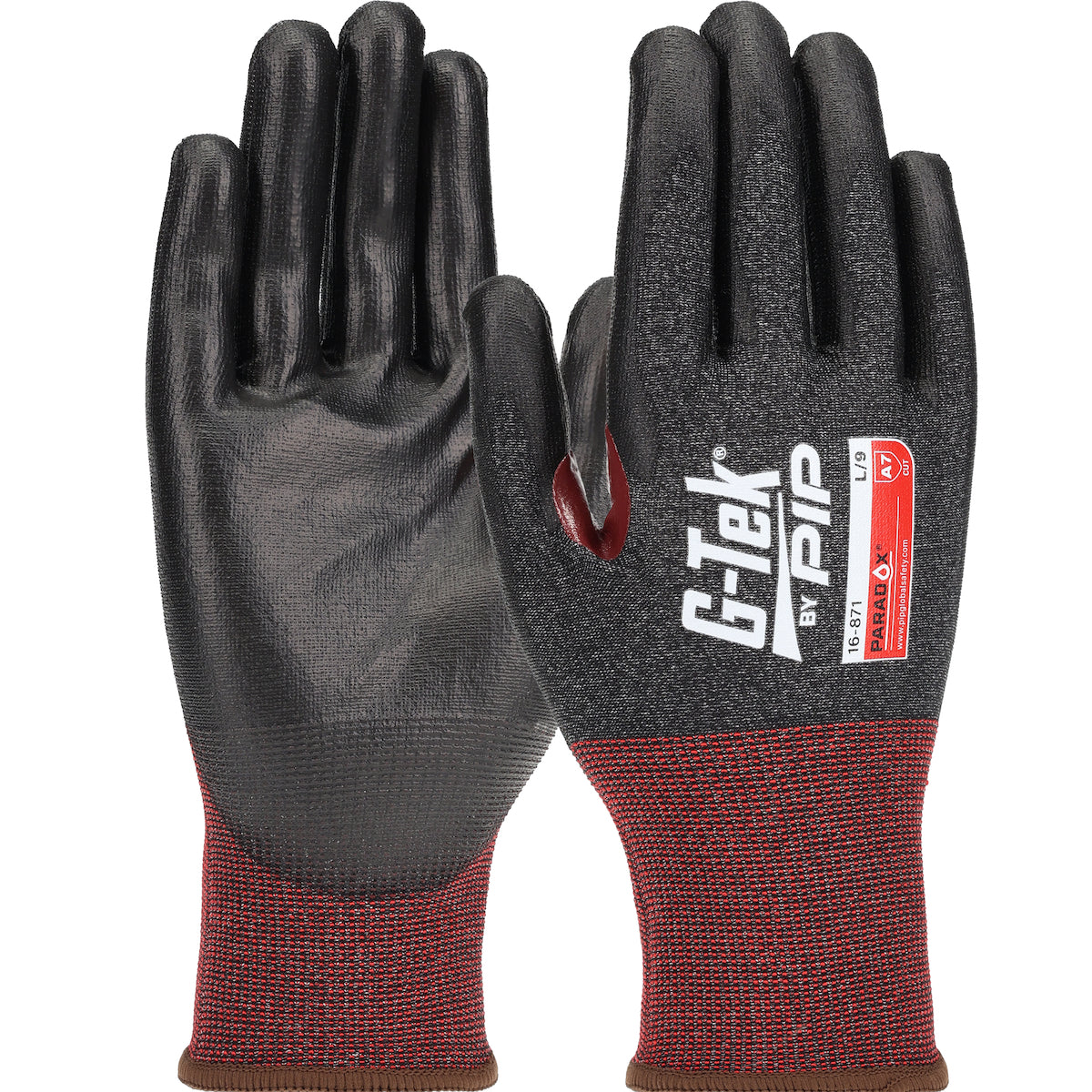 PIP 16-871 glove - cut resistance - Black and Red