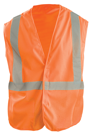 Occunomix Mesh Standard Vest Hi-Vis Safety Vests Orange S/M model OK-A1O-S/M