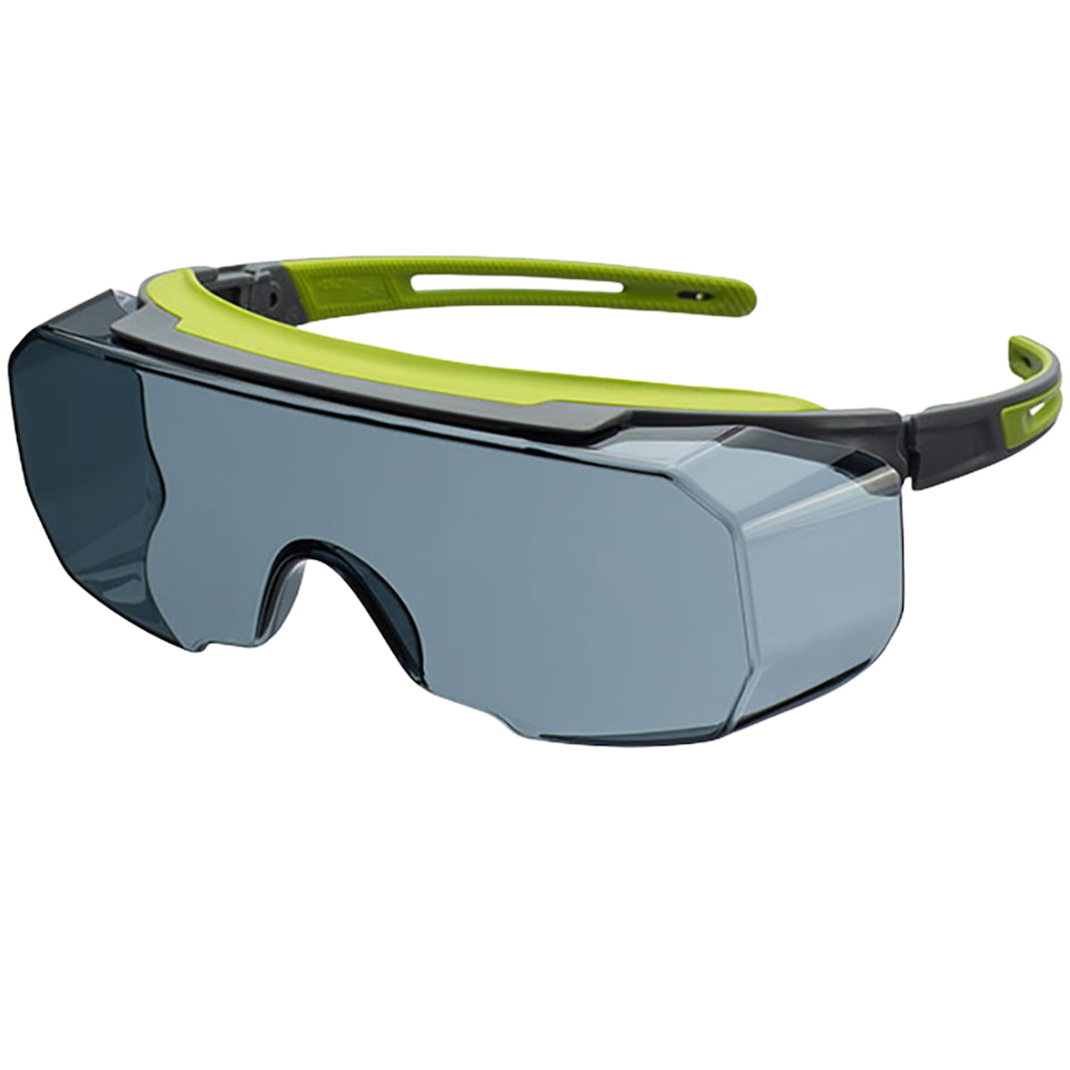Uvex AT01GRAH – OTG Rimless Safety Glasses with Black Temple, Gray Anti-Fog Lens with Ultra-Dura® Hardcoat
