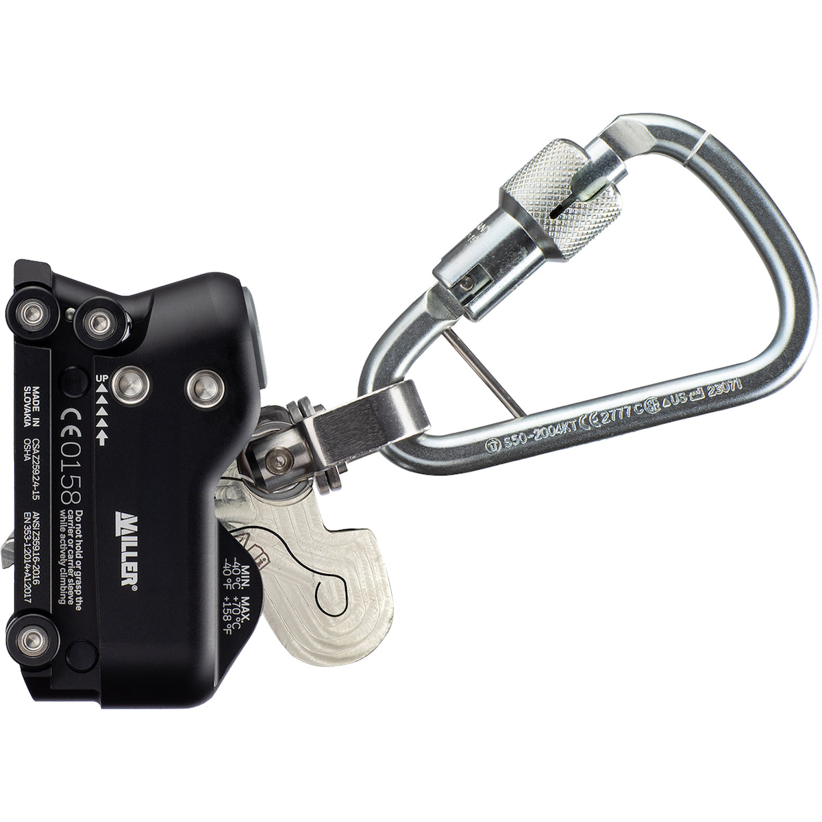 Miller FPH_VR650 – Fall Arrester for Vertical Rail System - Detachable Top or Bottom