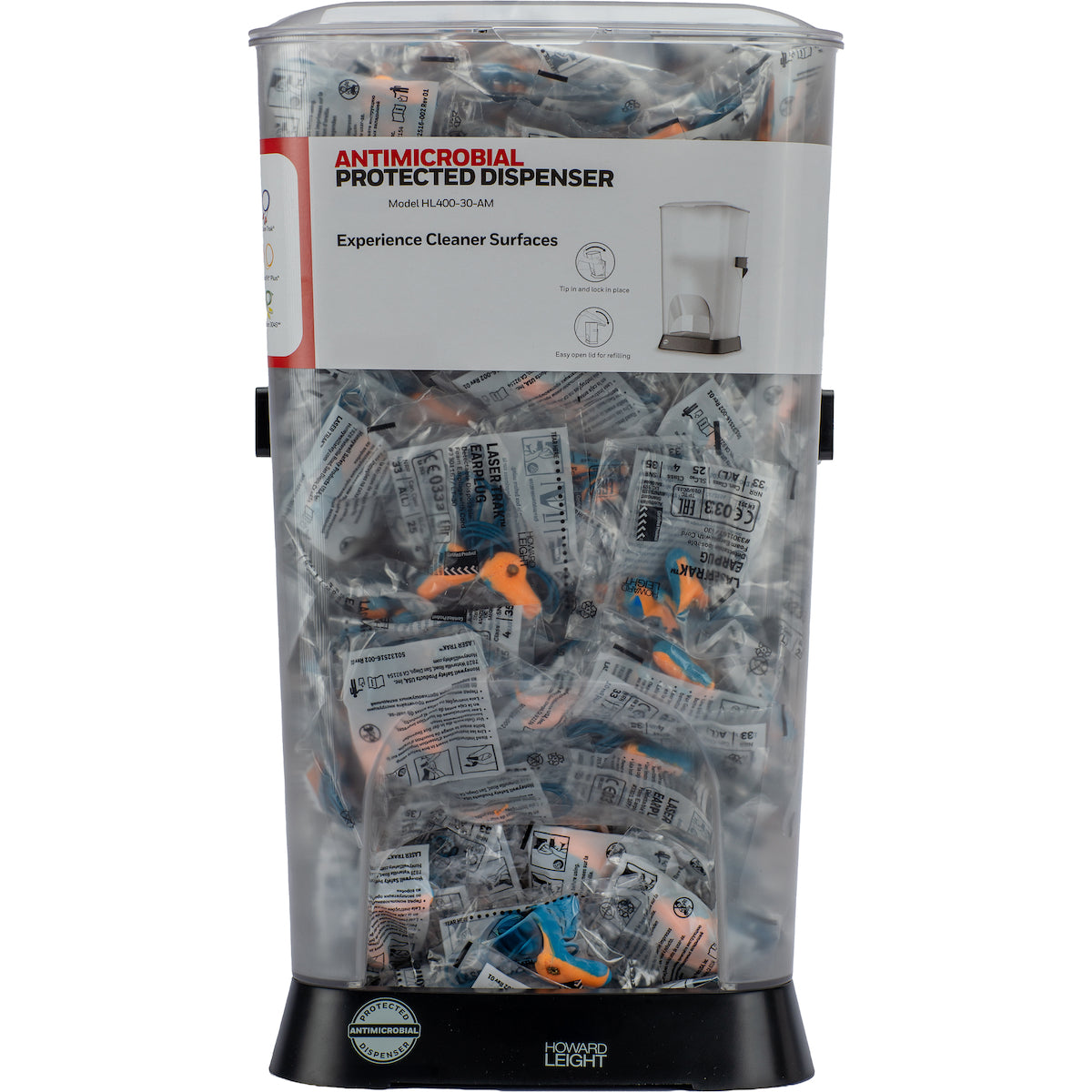 Howard Leight HL400-LT-30-AM – Prefilled Laser-Trak® Antimicrobial-Protected Dispenser - LT-30