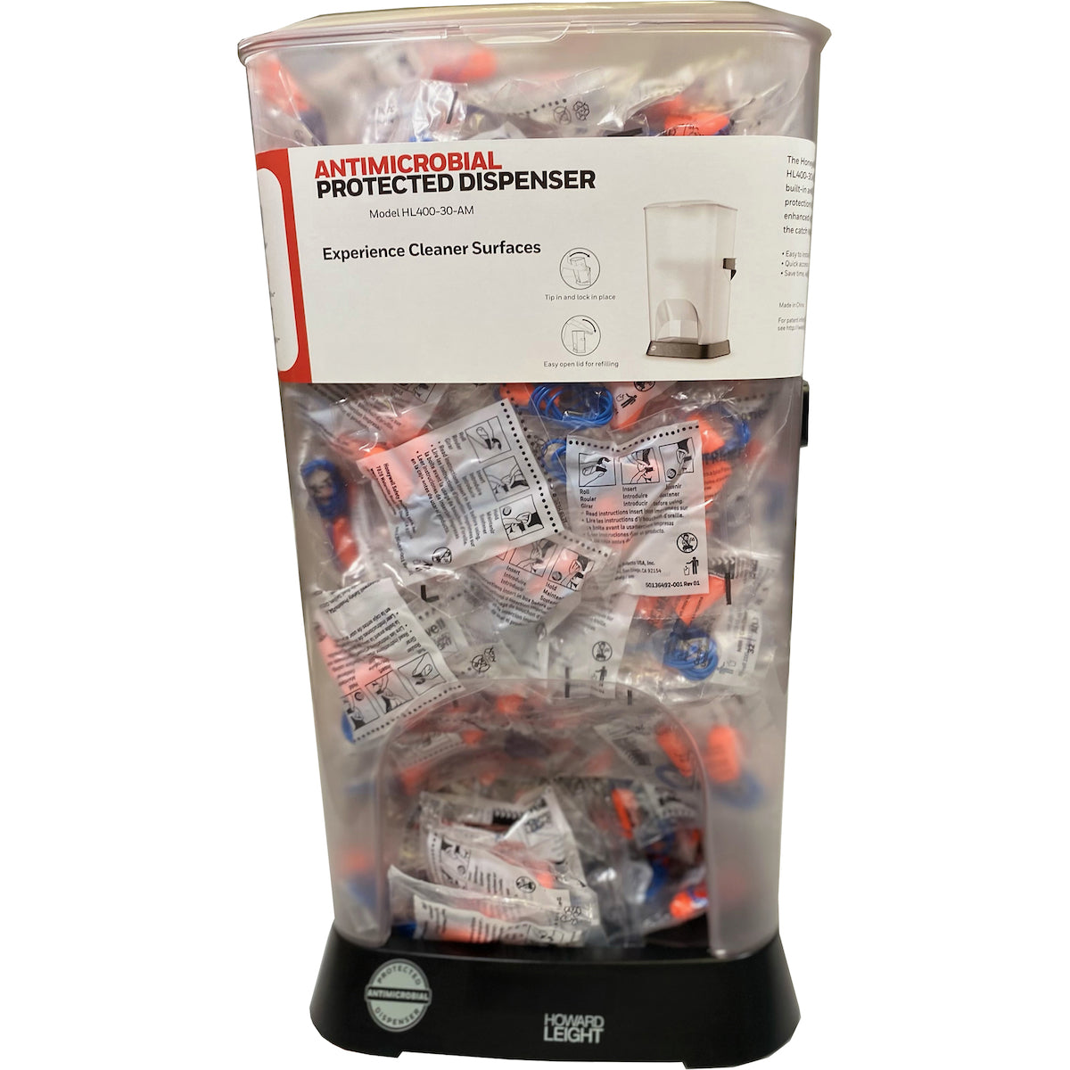 Howard Leight HL400-XTR-30-AM – Prefilled X-treme® Antimicrobial-Protected Dispenser - XTR-30