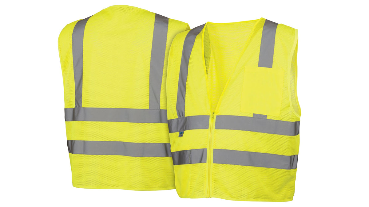 Pyramex RVZ26 Series Hi-Vis Safety Apparel Large Hi-vis Lime model RVZ2610L