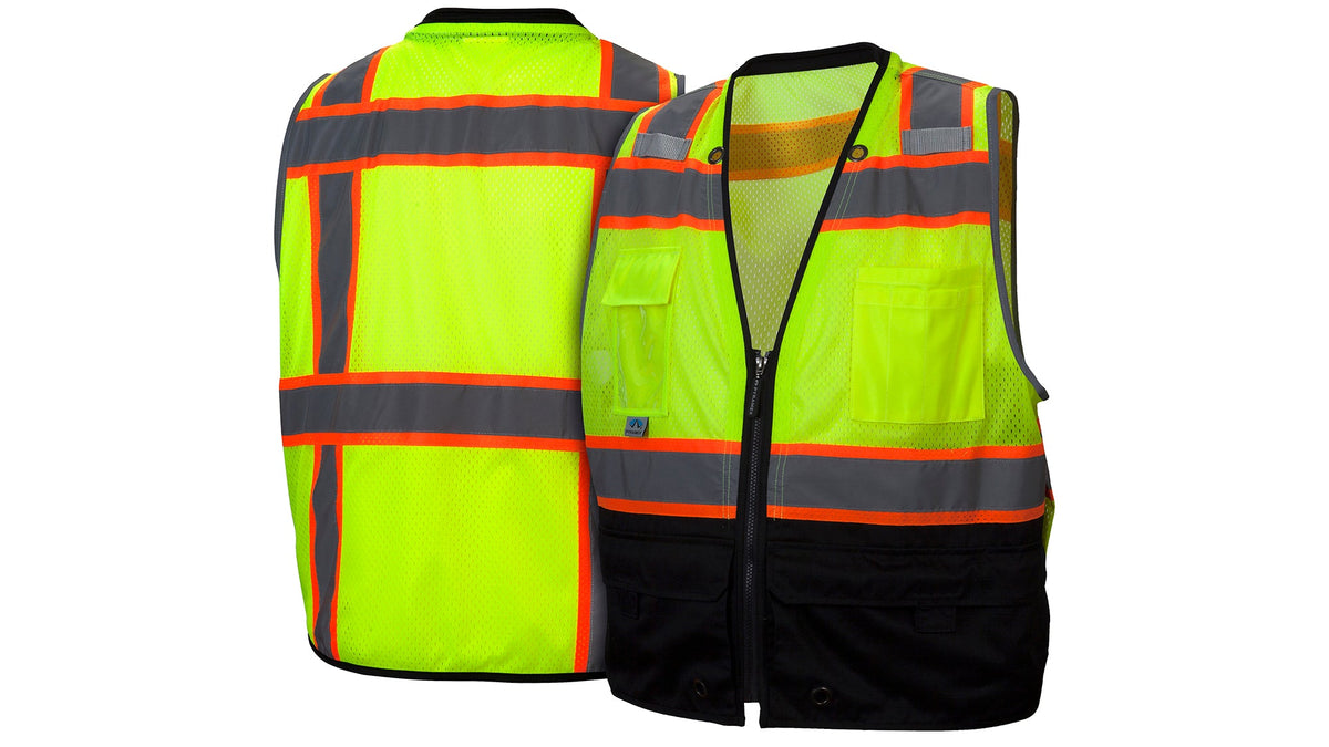 Pyramex RVZ44B Series Hi-Vis Safety Apparel 3X-Large Hi-vis Lime model RVZ4410BX3