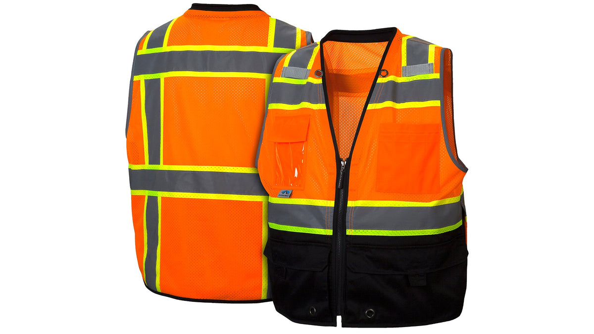 Pyramex RVZ44B Series Hi-Vis Safety Apparel 5X-Large Hi-vis Lime model RVZ4410BX5