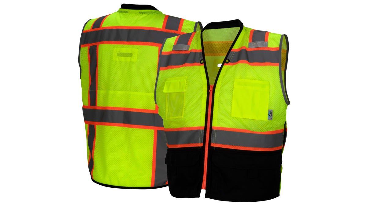 Pyramex RVZ46B Series Hi-Vis Safety Apparel Medium Hi-vis Lime model RVZ4610BM