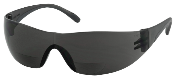 Zenon Z12R™ Rimless Safety Readers with Gray Temple, Gray Lens and Anti-Scratch Coating - +3.00 Diopter