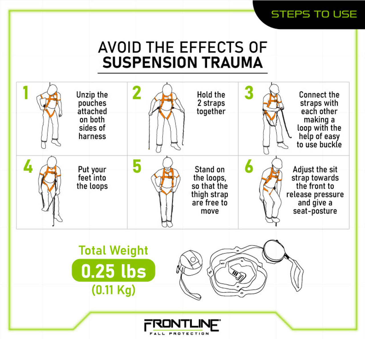 Frontline Fall ACTR Universal Suspension Trauma Straps product image