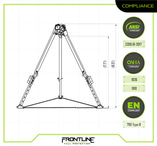 Frontline Fall TAN10 Frontline MEGApod 10' Aluminum Tripod Polyurethane product image
