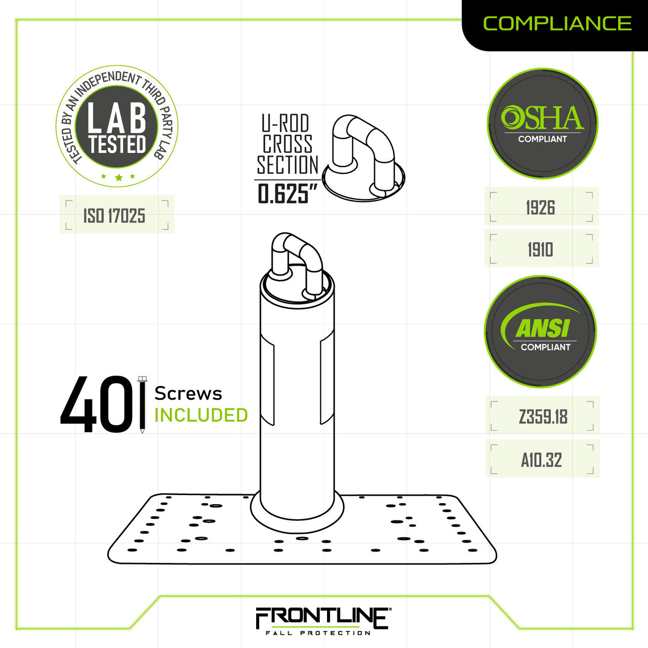 Frontline Fall RO12 Frontline Commercial Roof Anchor product image