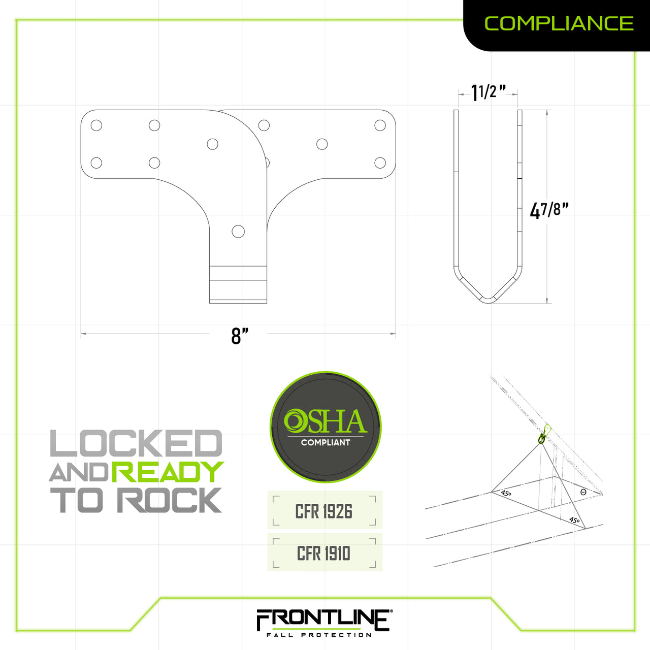 Frontline Fall ROWT18 Frontline Roof Wood Truss Anchor product image
