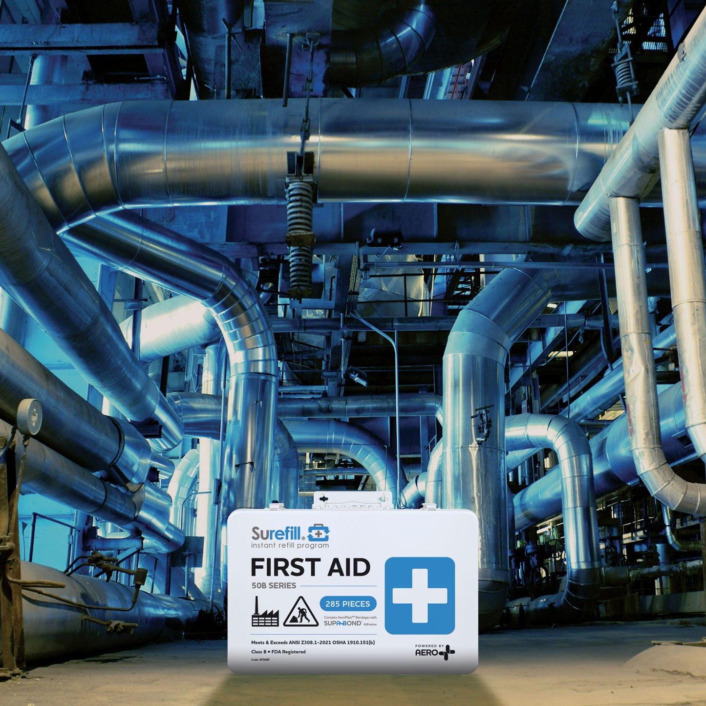 Surefill® 50B Series ANSI B First Aid Kit – Metal Case #SF50BT