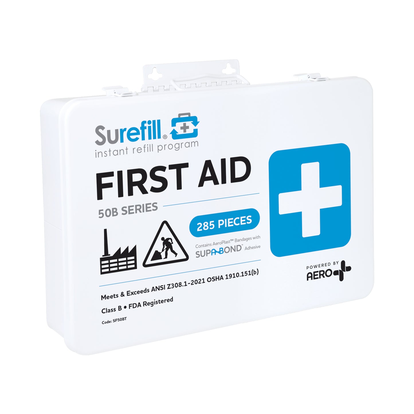 Surefill® 50B Series ANSI B First Aid Kit – Metal Case #SF50BT
