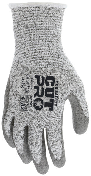 CutPro 13-Gauge HyperMax HPPE Shell Gloves, Polyurethane Palm Dip, A3 Cut