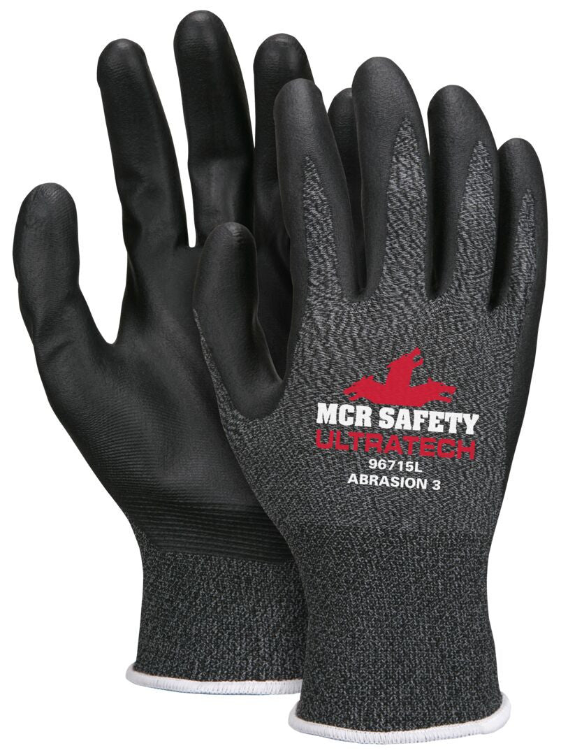 NXG® Work Gloves, 15-Gauge Salt & Pepper Nylon, Nitrile Foam Palm, Latex Free - VP96715M