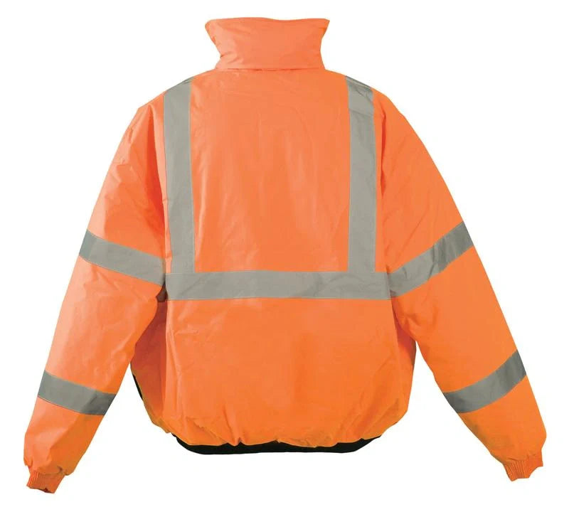 Occunomix Black Bottom Quilted Bomber Jacket Hi-Vis Jackets Orange XL model LUX-250-JB-BOXL