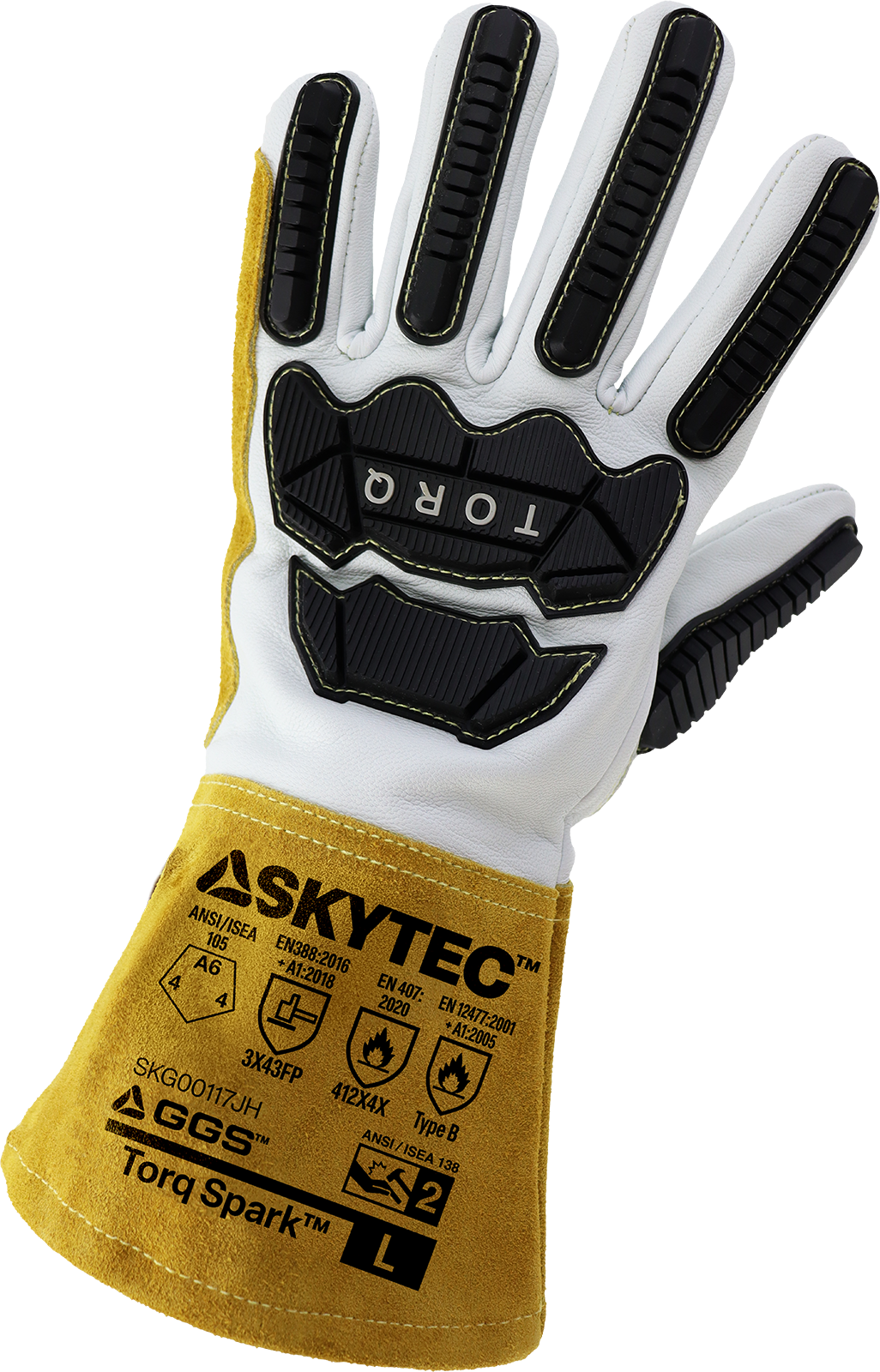SKG00117J Torq Spark Welding Gloves - original manufacturer view; 2 Cases / 72 pairs