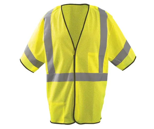 Occunomix Mesh 5-Pt Breakaway Vest Hi-Vis Safety Vests Yellow M/L model LUX-HSGCB-YM/L