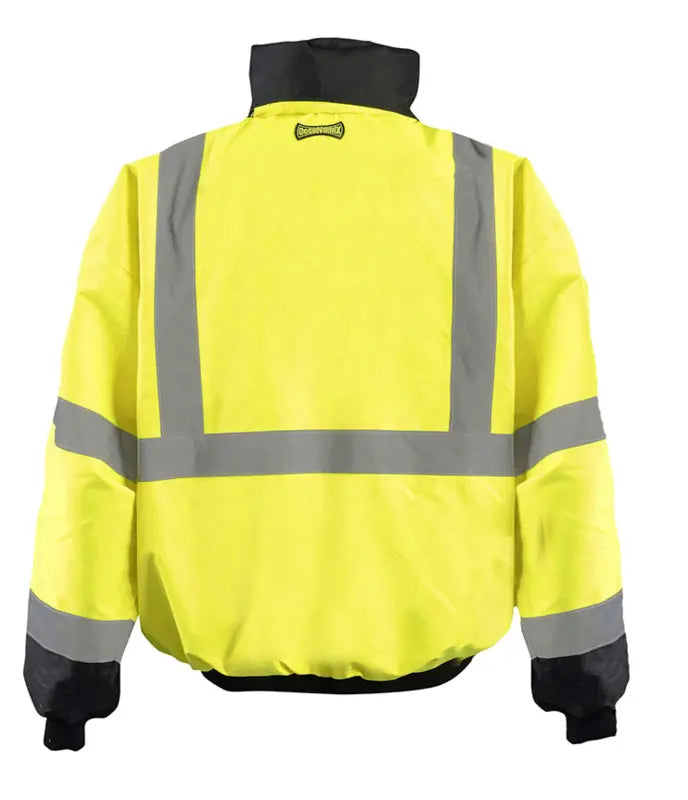 Occunomix 3-In-1 Black Bottom Fleece Bomber Jacket Hi-Vis Jackets Yellow L model LUX-ETJBJR-BYL