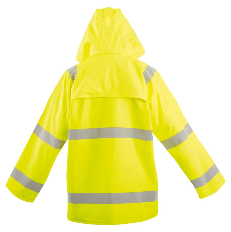 Occunomix Flame Resistant Rain Jacket Flame Resistant Safety Apparel Yellow L model LUX-TJR/FR2-YL