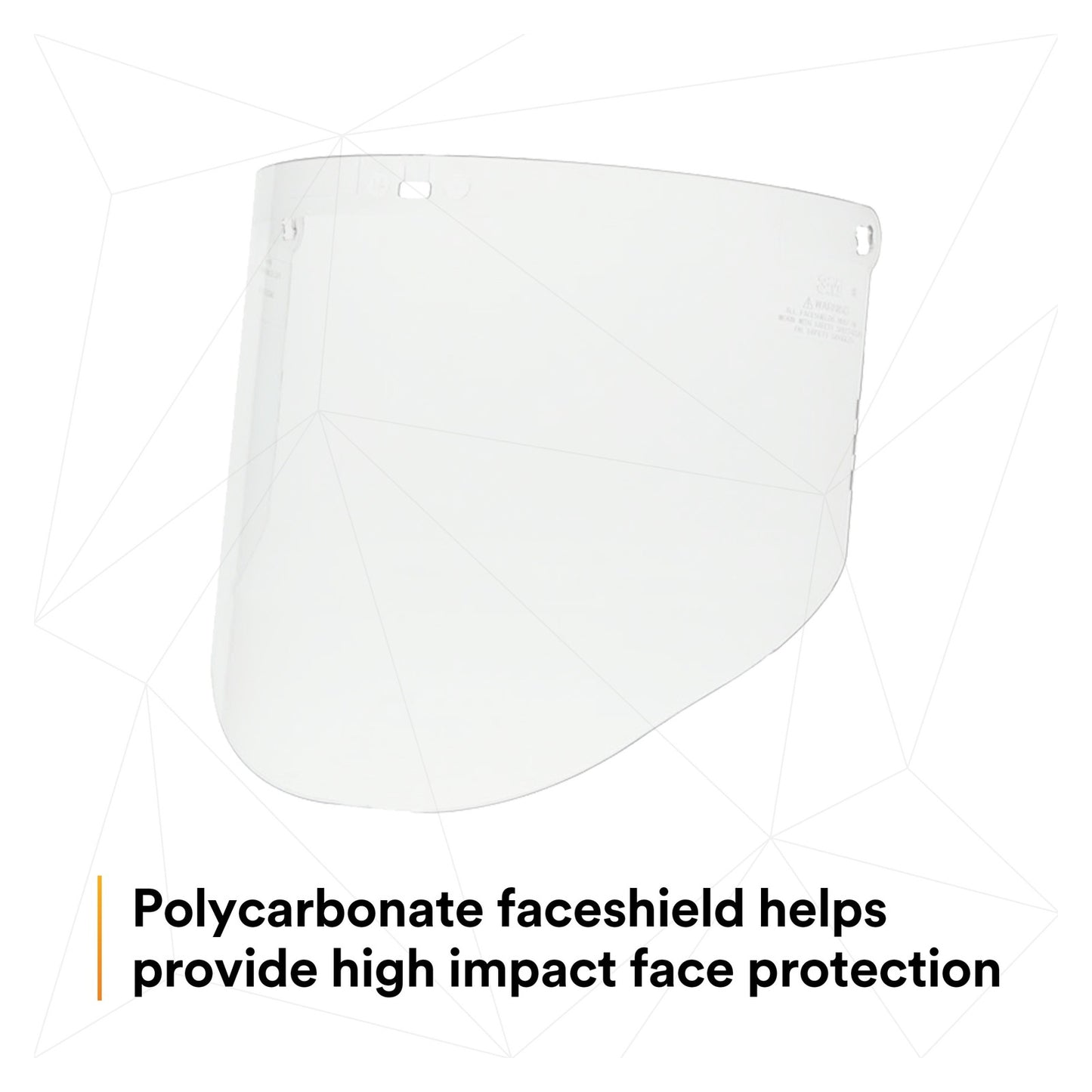 3M CLEAR POLYCARBONATE FACESHIELD WP96X 82582-00000 82582-00000