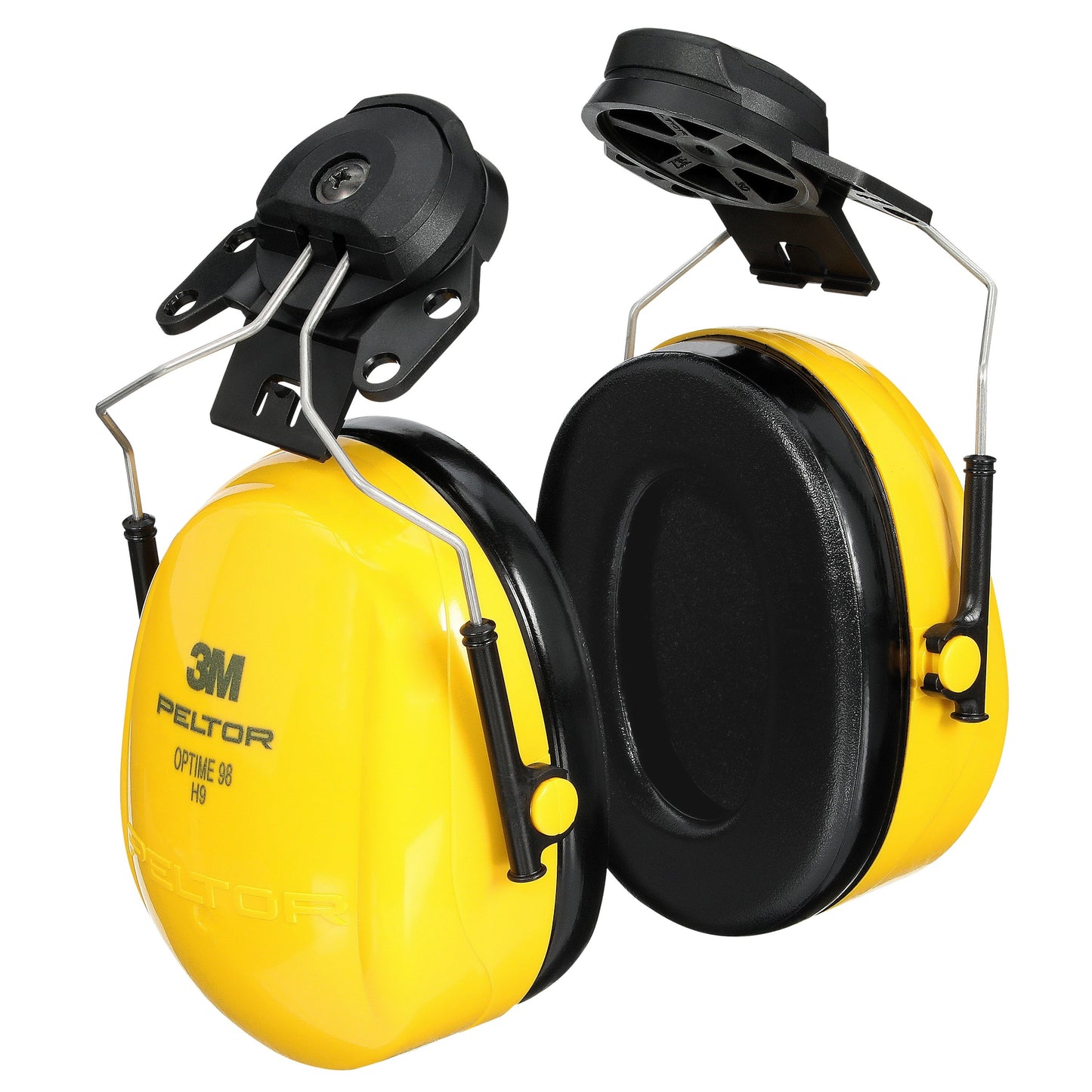 3M PELTOR Optime 98 Earmuffs H9P3E, Hard Hat Attached, Each - official 3M product image