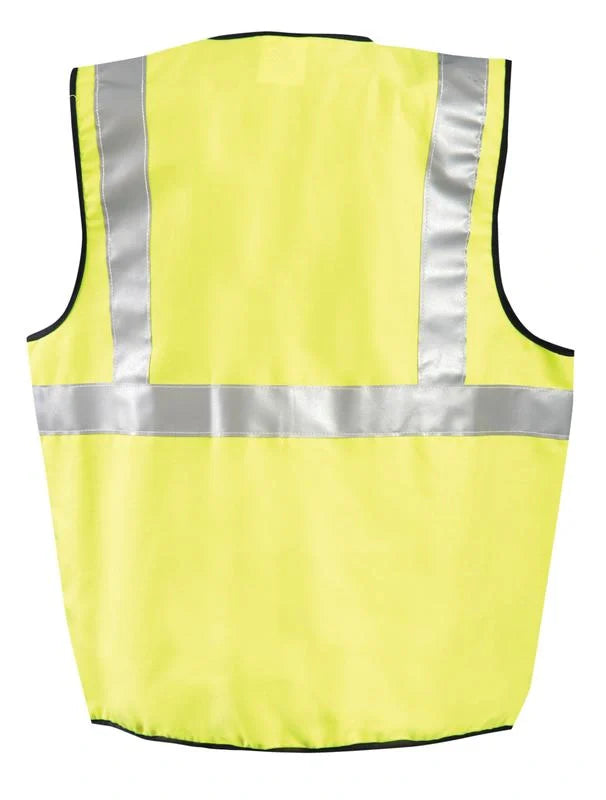 Occunomix Flame Resistant Dual Certified Single Stripe Solid Vest Flame Resistant Safety Apparel Yellow M model FR-VM1112-YM