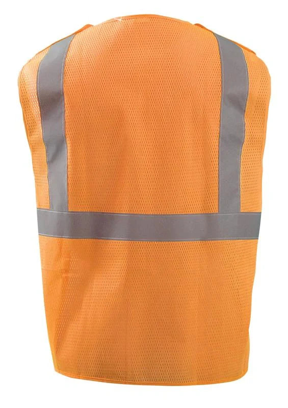 Occunomix Mesh 5-Pt. Breakaway Vest Hi-Vis Safety Vests Orange XL model ECO-IMB-OXL