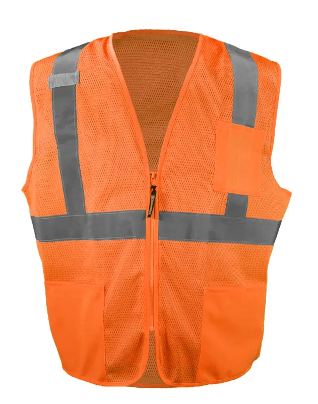 Occunomix Mesh Zipper Vest Hi-Vis Safety Vests Yellow M model LUX-SSGZC2-YM