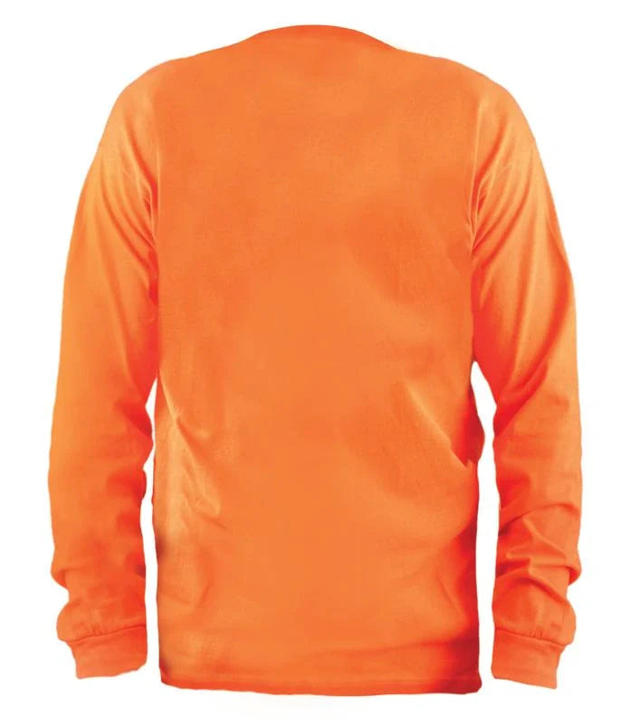 Occunomix Non-Ansi Pre-Shrunk Cotton Long Sleeve T-Shirt W/Pocket Hi-Vis Shirts Lime XL model LUX-300LP-04XL