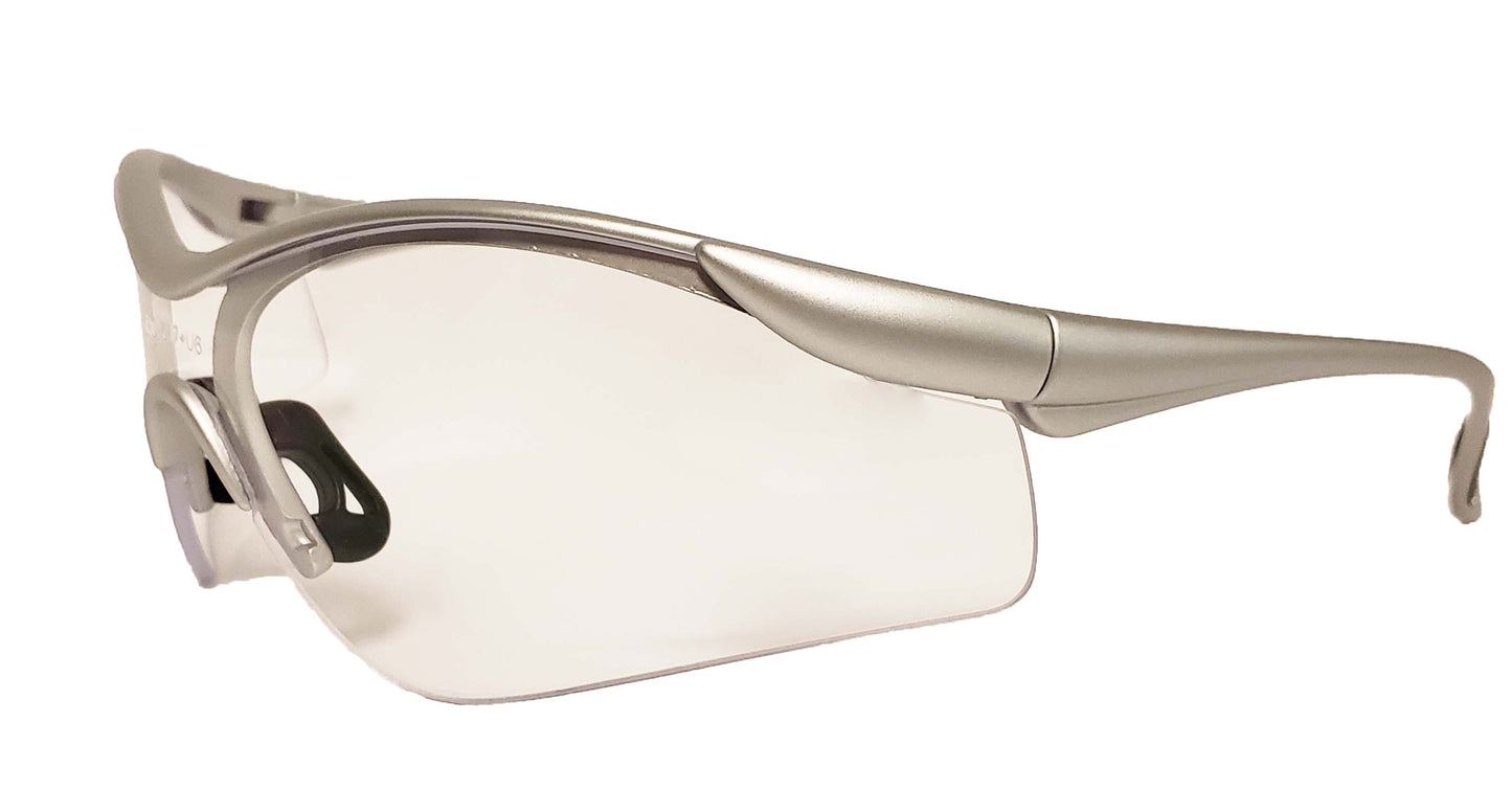 DenTec Miranda Safety Glasses - Clear - Silver Frame withpaddle temples - 12E93791 - DenTec