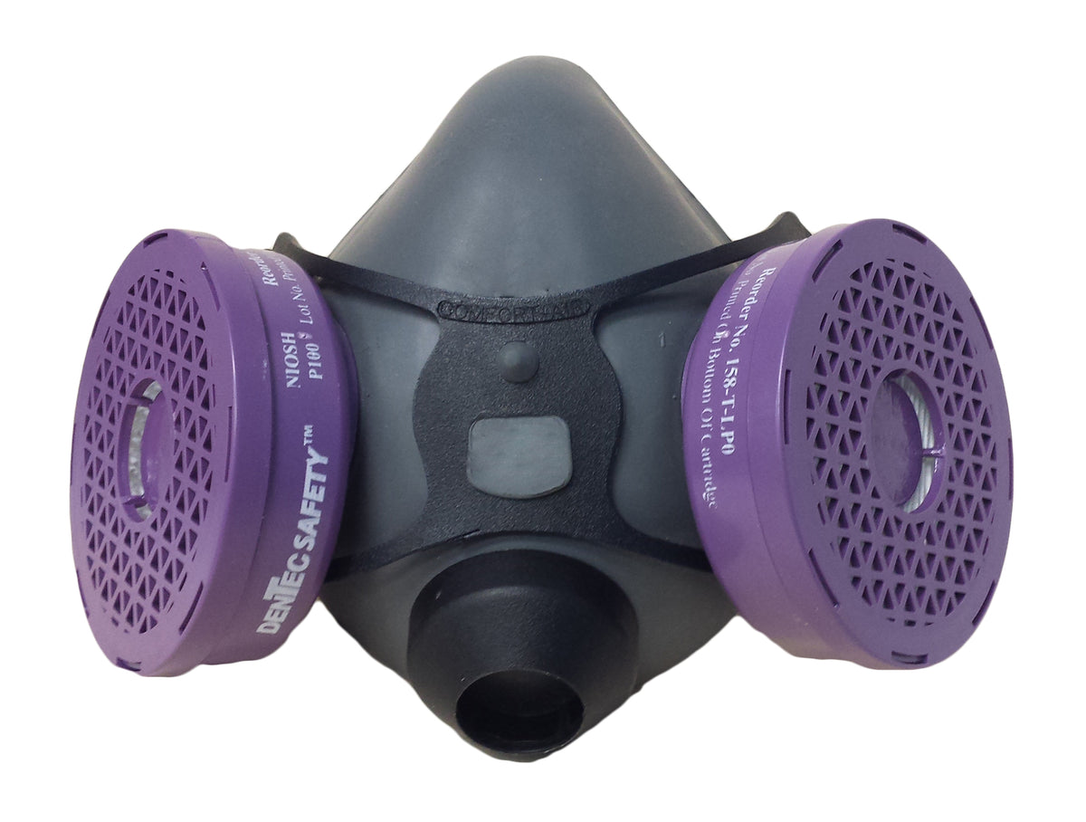 Comfort-Air 300 Series Half Mask Respirator with P100 Cartridges - Medium/Large - Clamshell - 3MLLP0CAM - DenTec