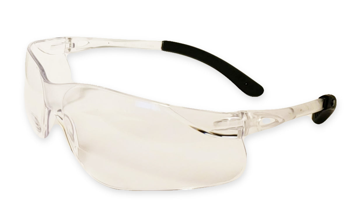 DenTec SenTec Safety Glasses - Clear - Bifocal withrubberized temple tips - 12E90825 - DenTec