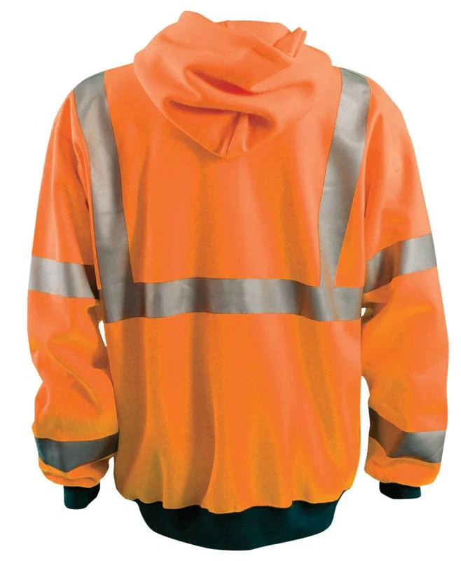 Occunomix 9 oz Full-Zip Hoodie Hi-Vis Jackets Orange XL model LUX-HZSWT-OXL